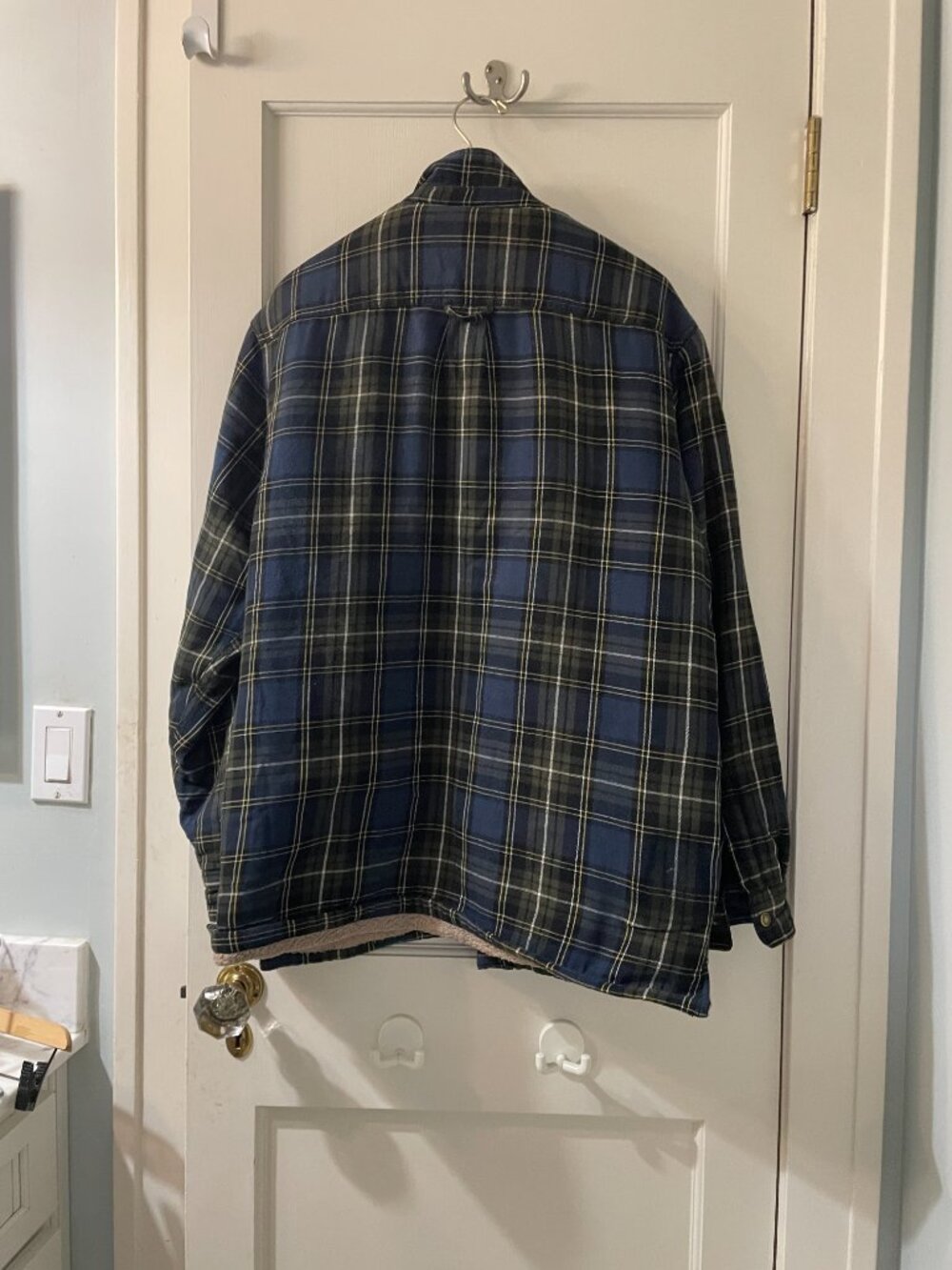 Wolverine Coat Men's Large with fleece lining Blue Plaid - Picture 8 of 12